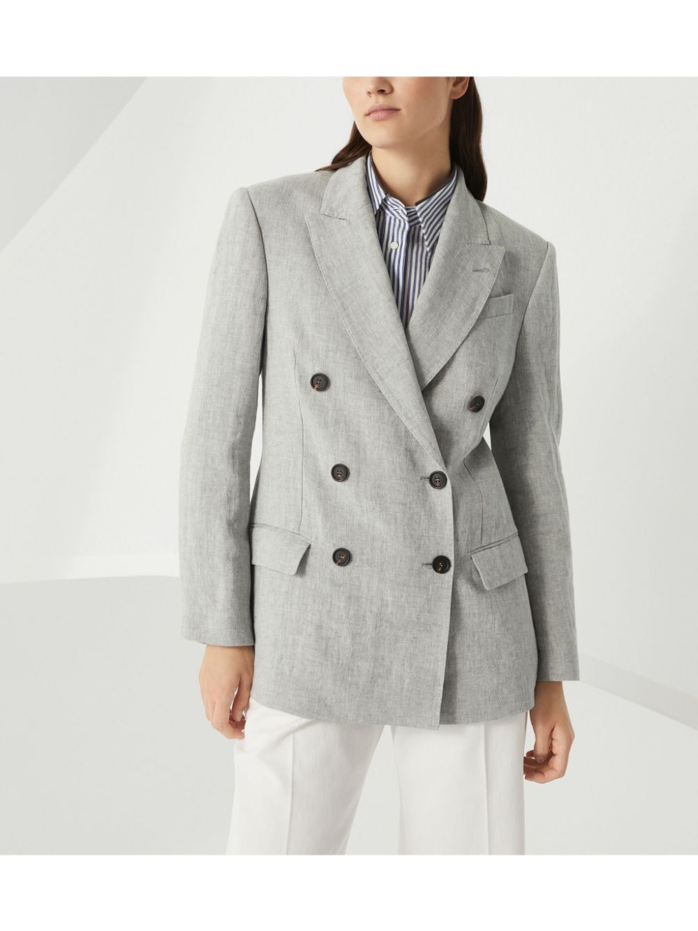 Brunello Cucinelli Jackets Light Grey Jackets Brunello Cucinelli