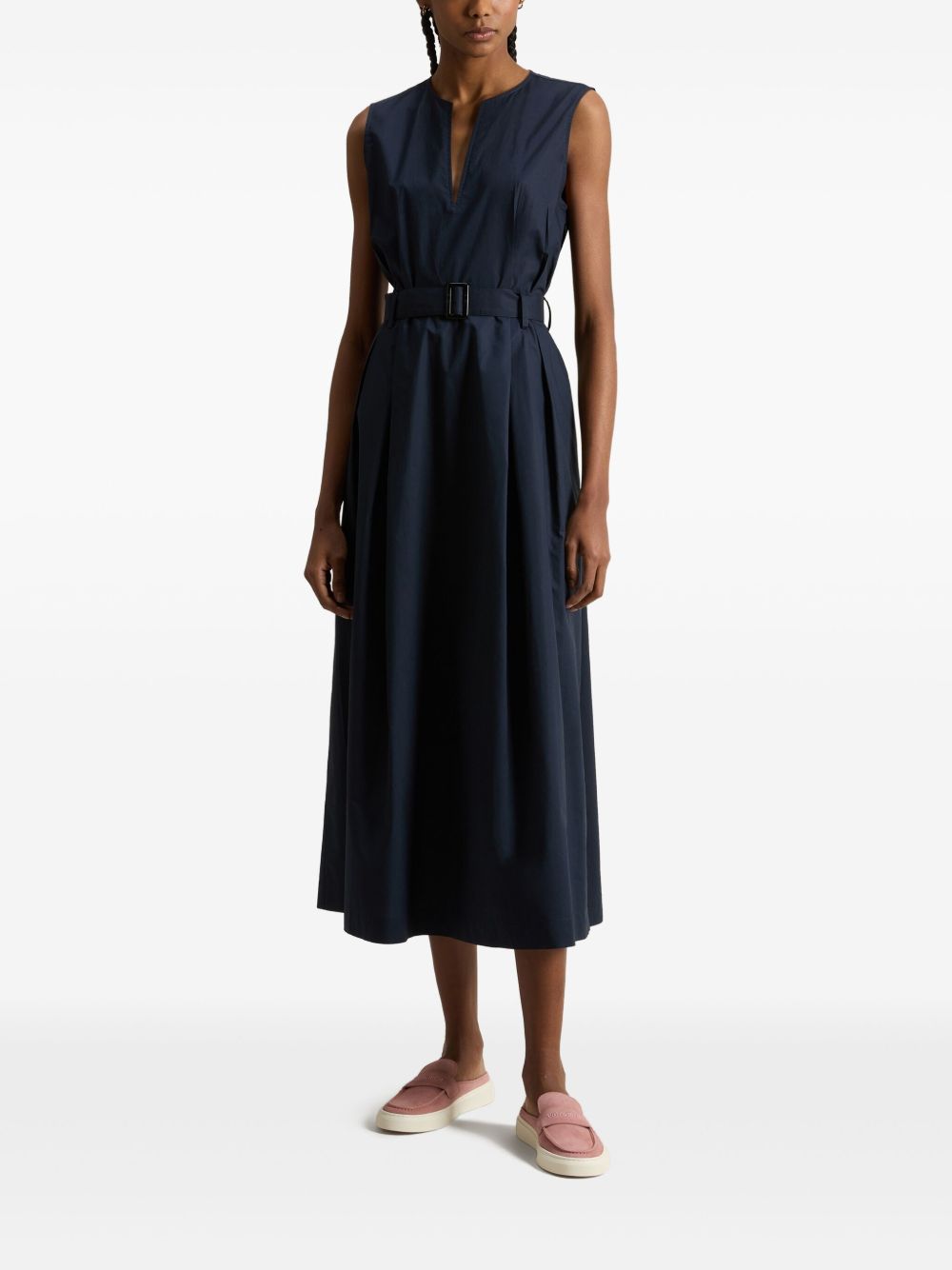 Woolrich Sleeveless dress in pure cotton poplin