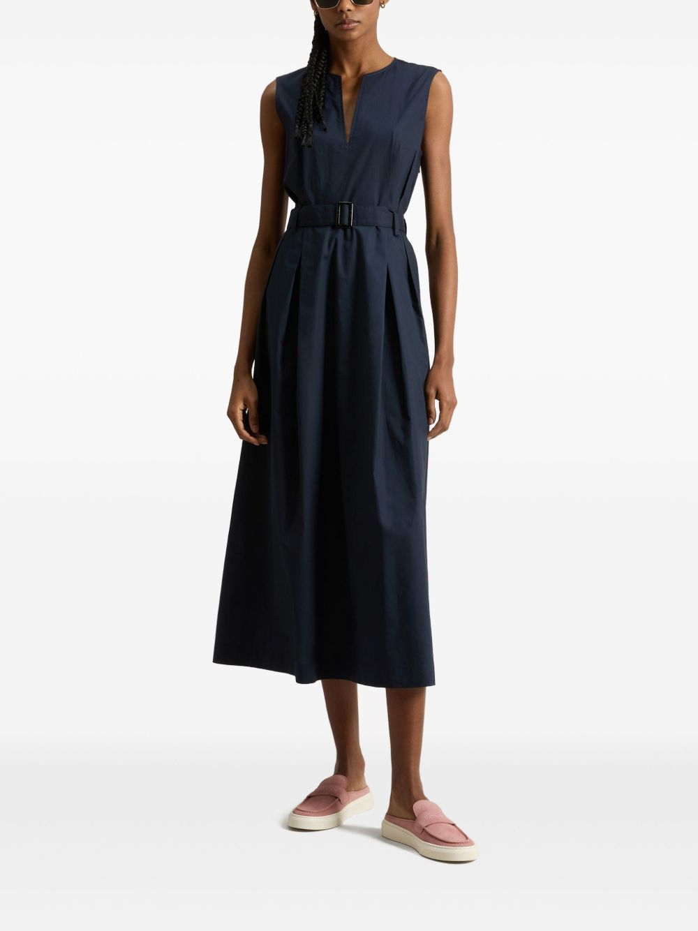 Woolrich Sleeveless dress in pure cotton poplin