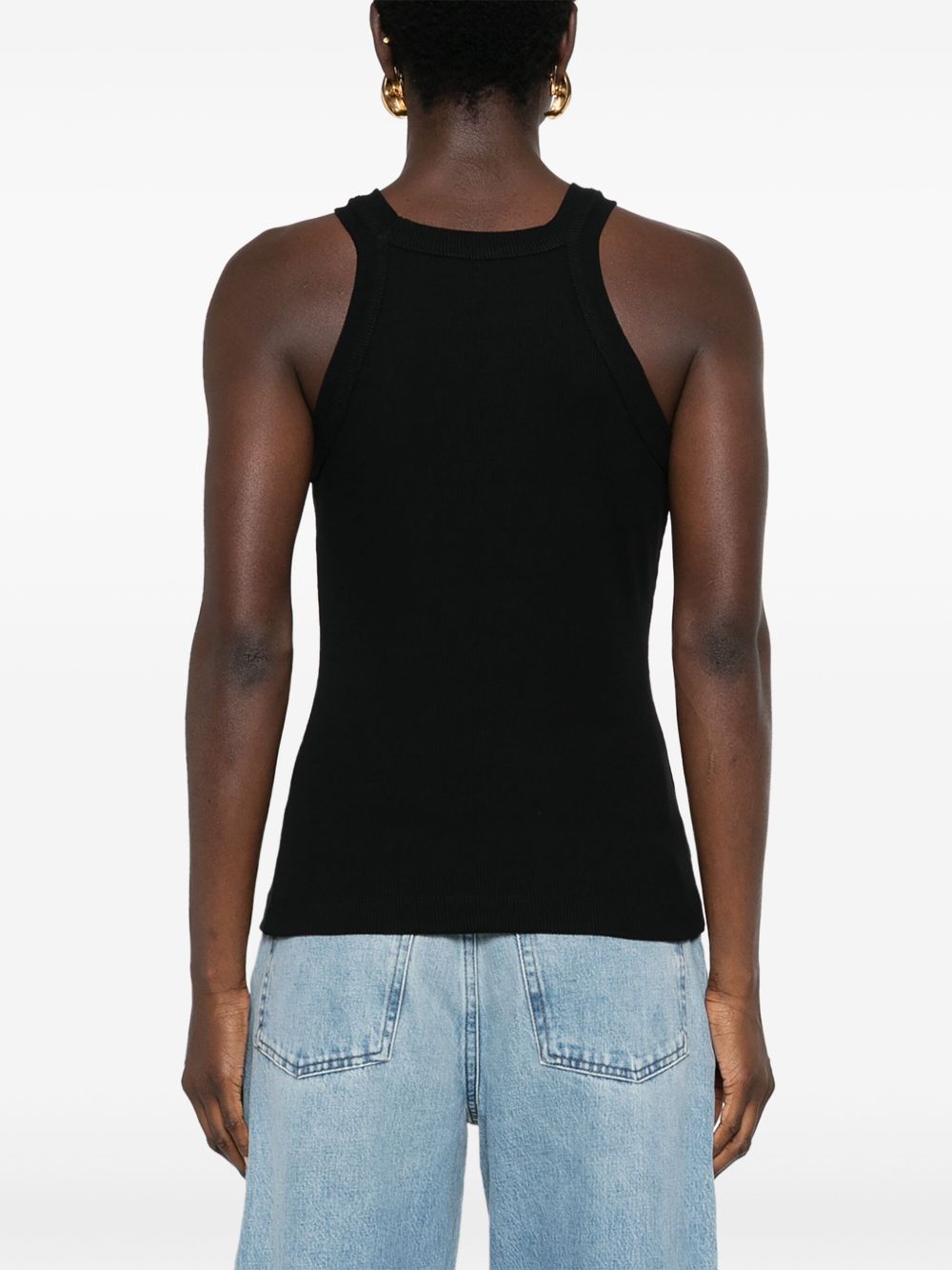 Closed logo-embroidered ribbed tank top Topwear Closed