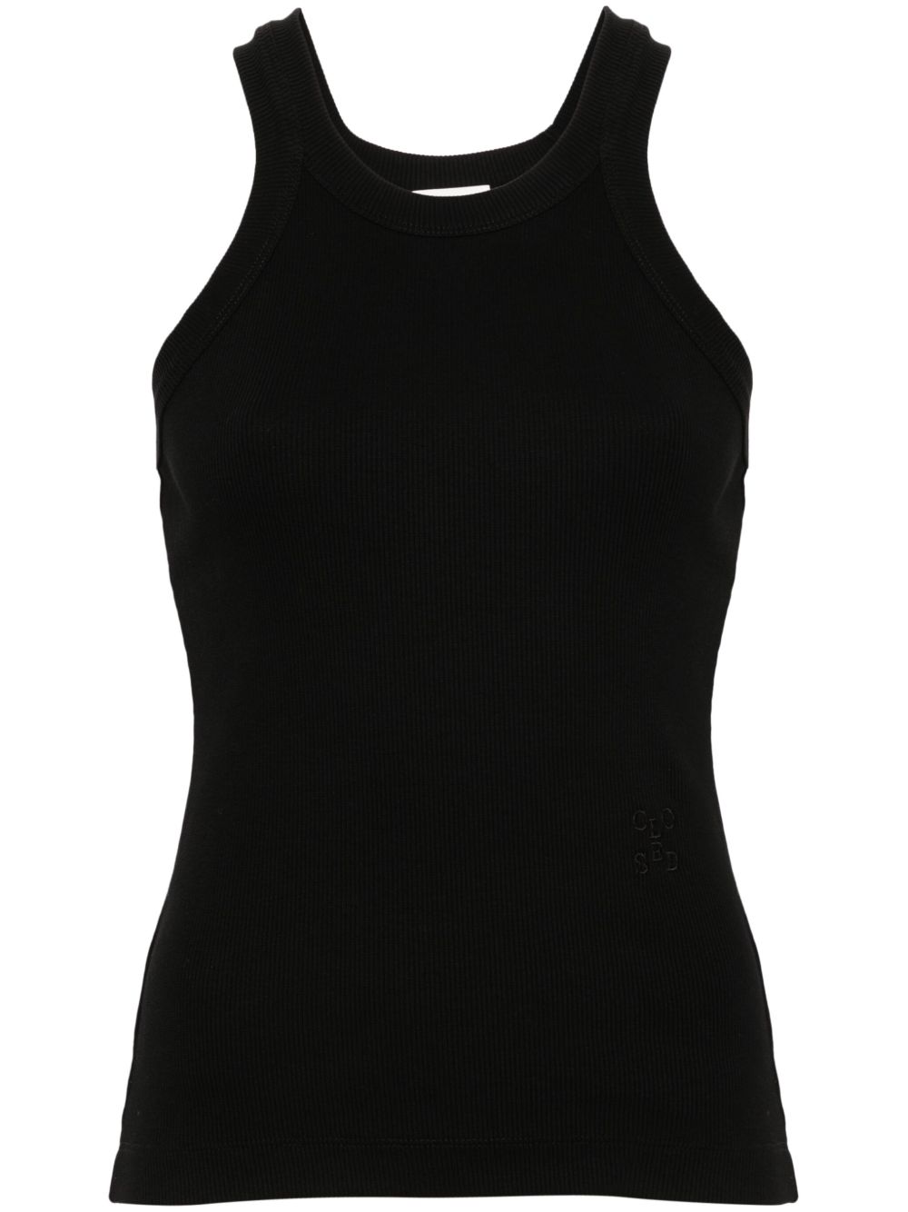 Closed logo-embroidered ribbed tank top Topwear Closed