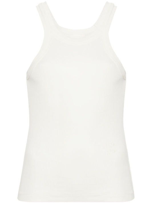 Closed ribbed tank top in white Topwear Closed