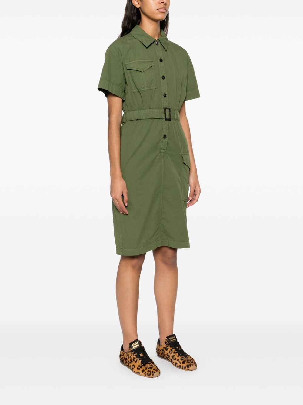 Woolrich belted waist shirt dress