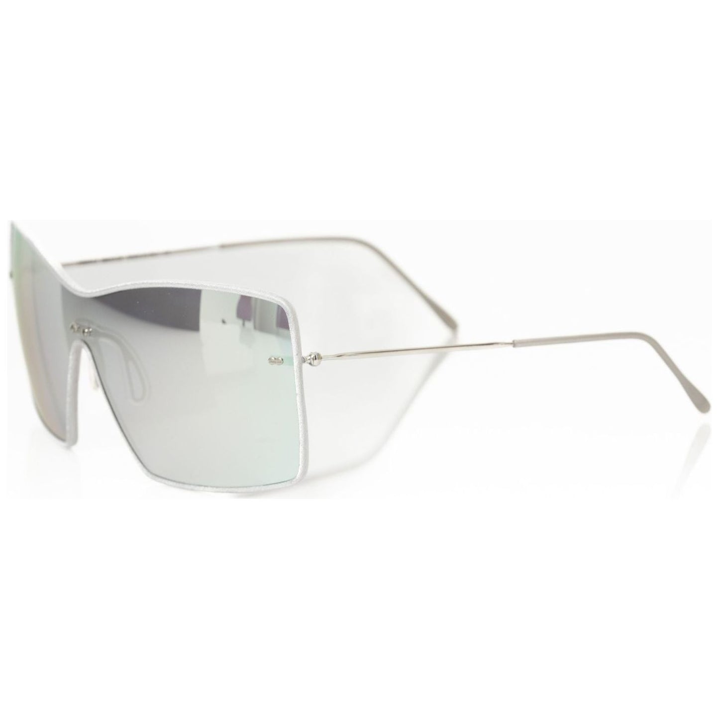 Frankie Morello Silver Metallic Fiber Women Sunglasses