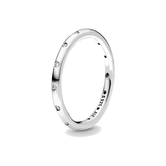 PANDORA JEWELS Mod. SIMPLE SPARKLING BAND - RING - Size 58 Ring PANDORA