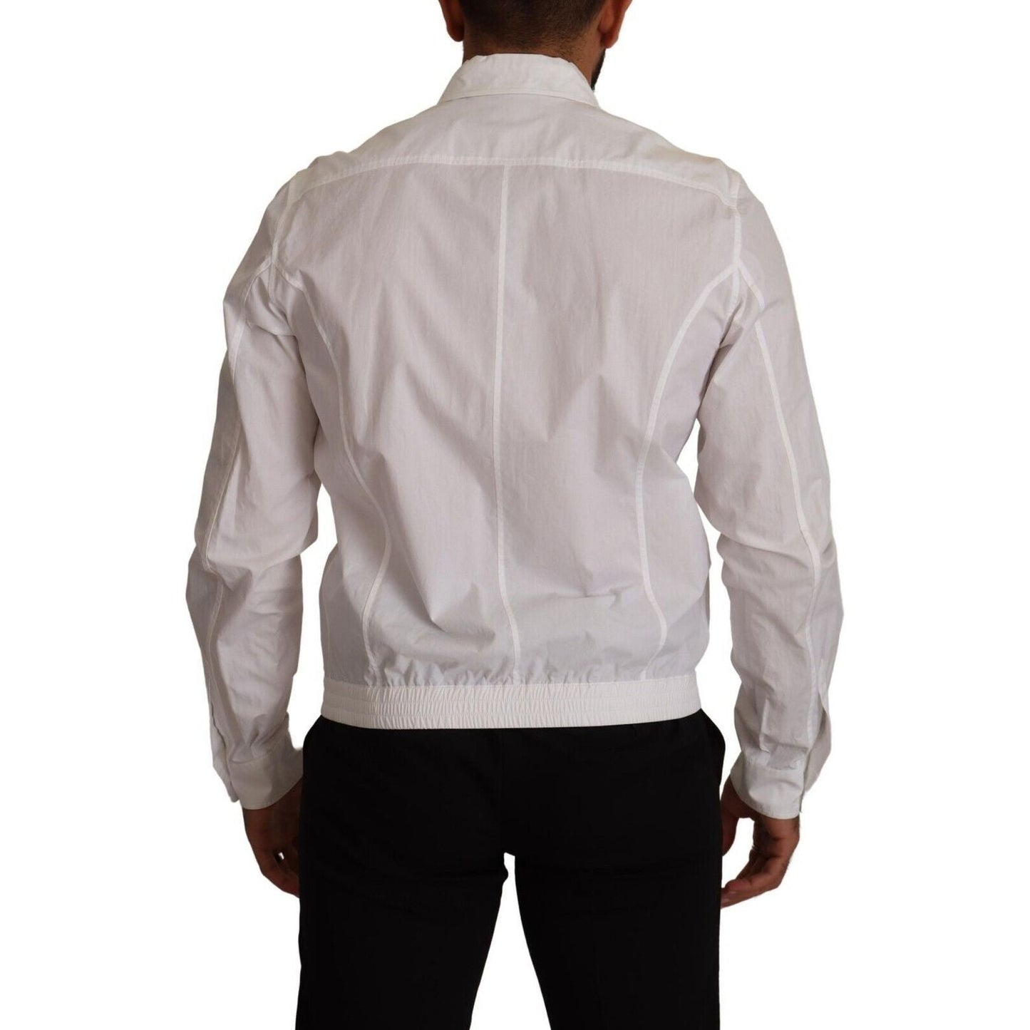 Dolce & Gabbana White Cotton Button Down Men Collared Shirt 1728,67345645728,Blouses - Shirts - Clothing,Clothing,Dolce & Gabbana,IT41 | L,Material: 100% Cotton,Men,Men - Clothing,New with tags,Shirts - Clothing,Shirts - Men - Clothing,White