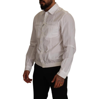 Dolce & Gabbana White Cotton Button Down Men Collared Shirt 1728,67345645728,Blouses - Shirts - Clothing,Clothing,Dolce & Gabbana,IT41 | L,Material: 100% Cotton,Men,Men - Clothing,New with tags,Shirts - Clothing,Shirts - Men - Clothing,White