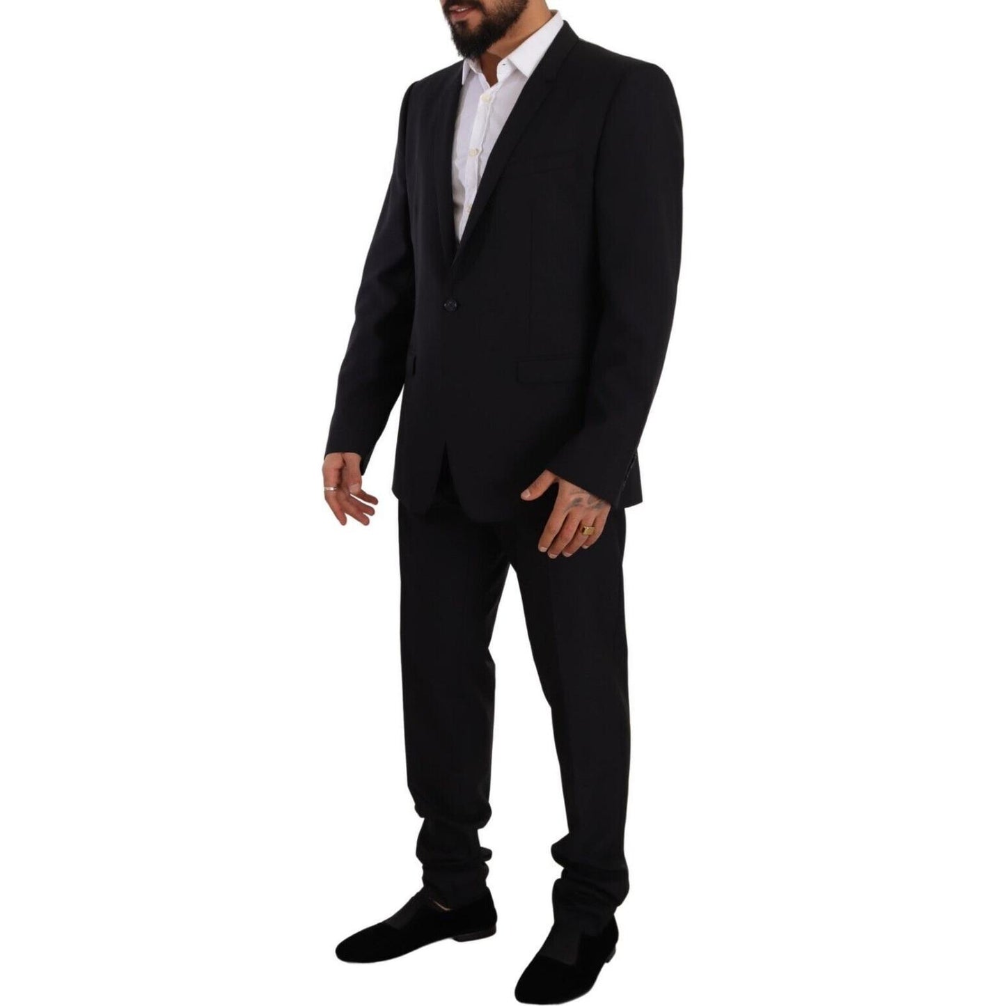 Dolce & Gabbana Blue GOLD Wool Single Breasted 2 Piece Suit 1728,67345645728,Blue,Clothing,Dolce & Gabbana,IT56 | XXL,Material: 82% Virgin Wool 18% Silk,Men,Men - Clothing,New with tags,Suits & Blazers - Clothing,Suits - Men - Clothing,Two-Piece Suits - S