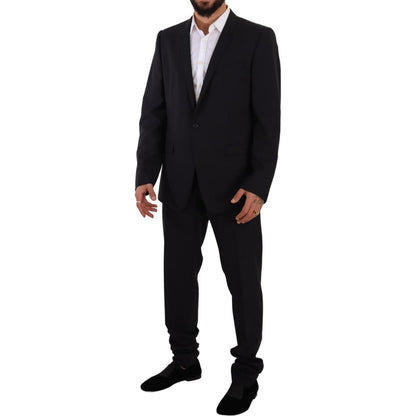 Dolce & Gabbana Blue GOLD Wool Single Breasted 2 Piece Suit 1728,67345645728,Blue,Clothing,Dolce & Gabbana,IT56 | XXL,Material: 82% Virgin Wool 18% Silk,Men,Men - Clothing,New with tags,Suits & Blazers - Clothing,Suits - Men - Clothing,Two-Piece Suits - S