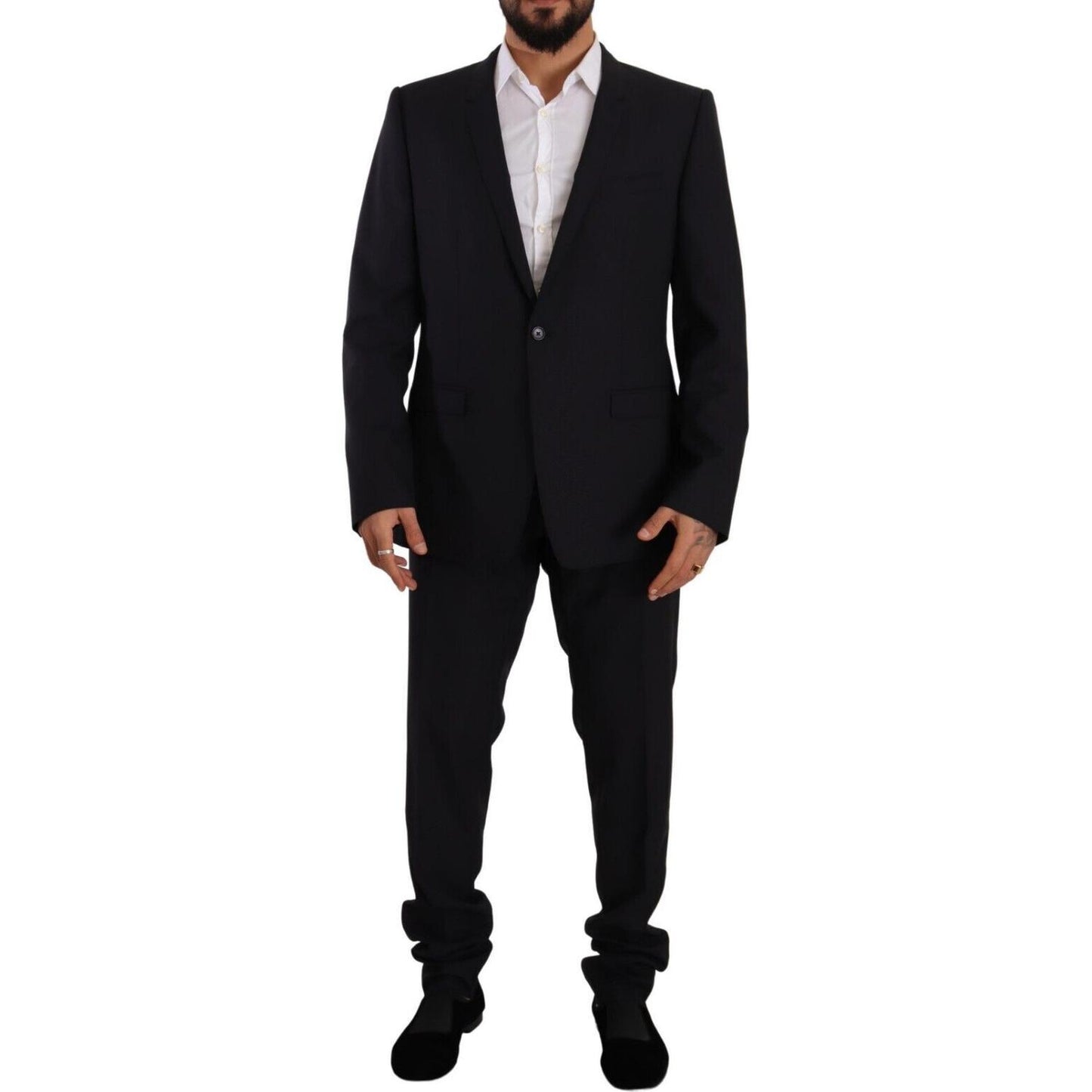 Dolce & Gabbana Blue GOLD Wool Single Breasted 2 Piece Suit 1728,67345645728,Blue,Clothing,Dolce & Gabbana,IT56 | XXL,Material: 82% Virgin Wool 18% Silk,Men,Men - Clothing,New with tags,Suits & Blazers - Clothing,Suits - Men - Clothing,Two-Piece Suits - S