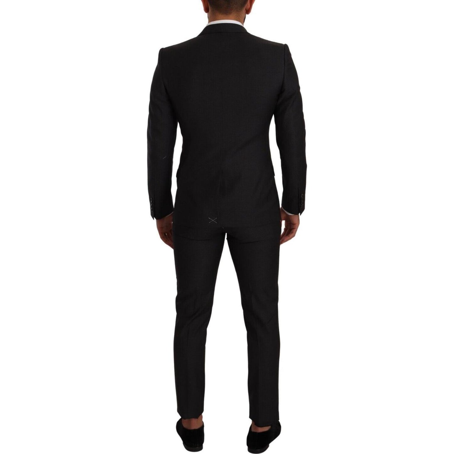 Dolce & Gabbana Black MARTINI Single Breasted 2 Piece Suit 1728,67345645728,Black,Clothing,Dolce & Gabbana,IT46 | S,Material: 100% Virgin Wool,Men,Men - Clothing,New with tags,Suits & Blazers - Clothing,Suits - Men - Clothing,Two-Piece Suits - Suits & Bla