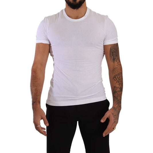 Dolce & Gabbana White Round Neck Cotton Stretch T-shirt Underwear 1728,67345645728,Clothing,Dolce & Gabbana,IT3 | XS,Material: 90% Cotton 10% Elastane,Men,Men - Clothing,New with tags,T-Shirts - Clothing,T-Shirts - Men - Clothing,T-Shirts - T-Shirts - Clo