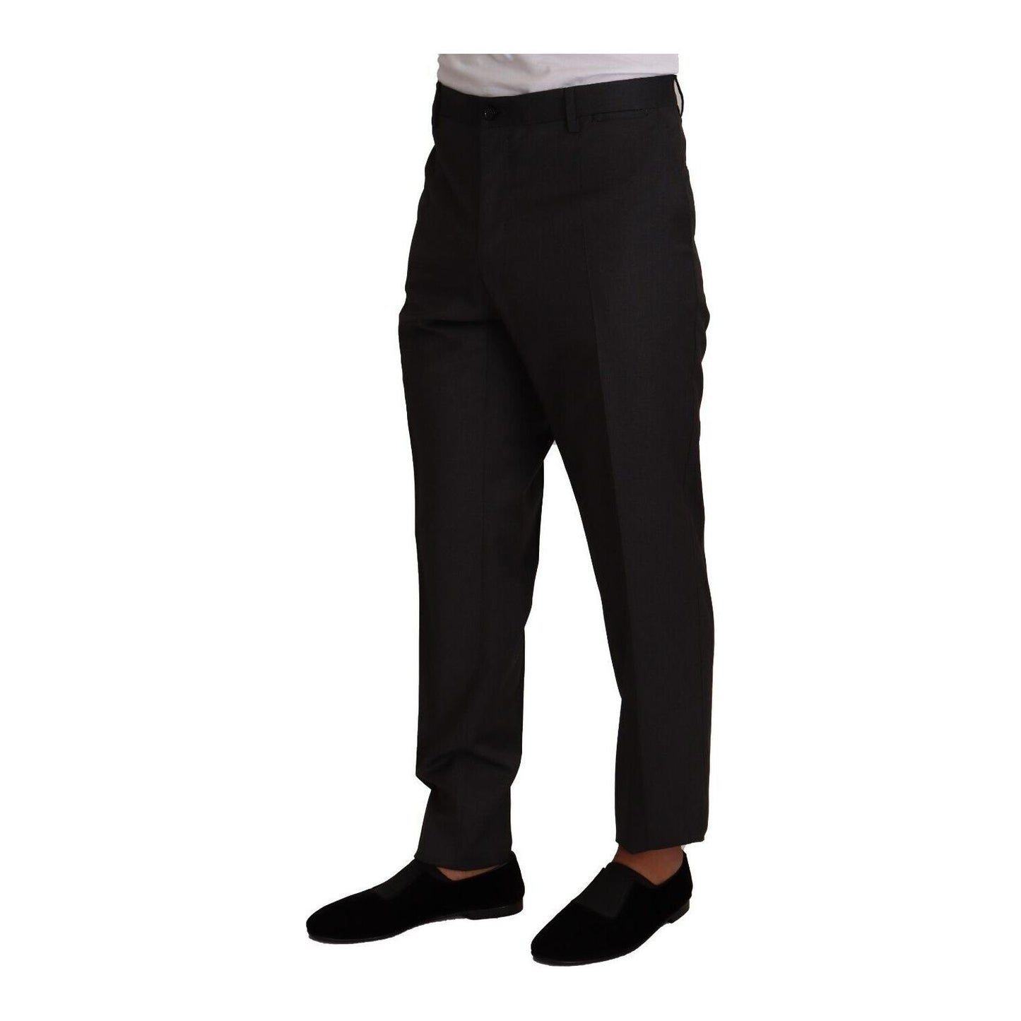 Dolce & Gabbana Elegant Grey Wool Dress Trousers Dolce & Gabbana