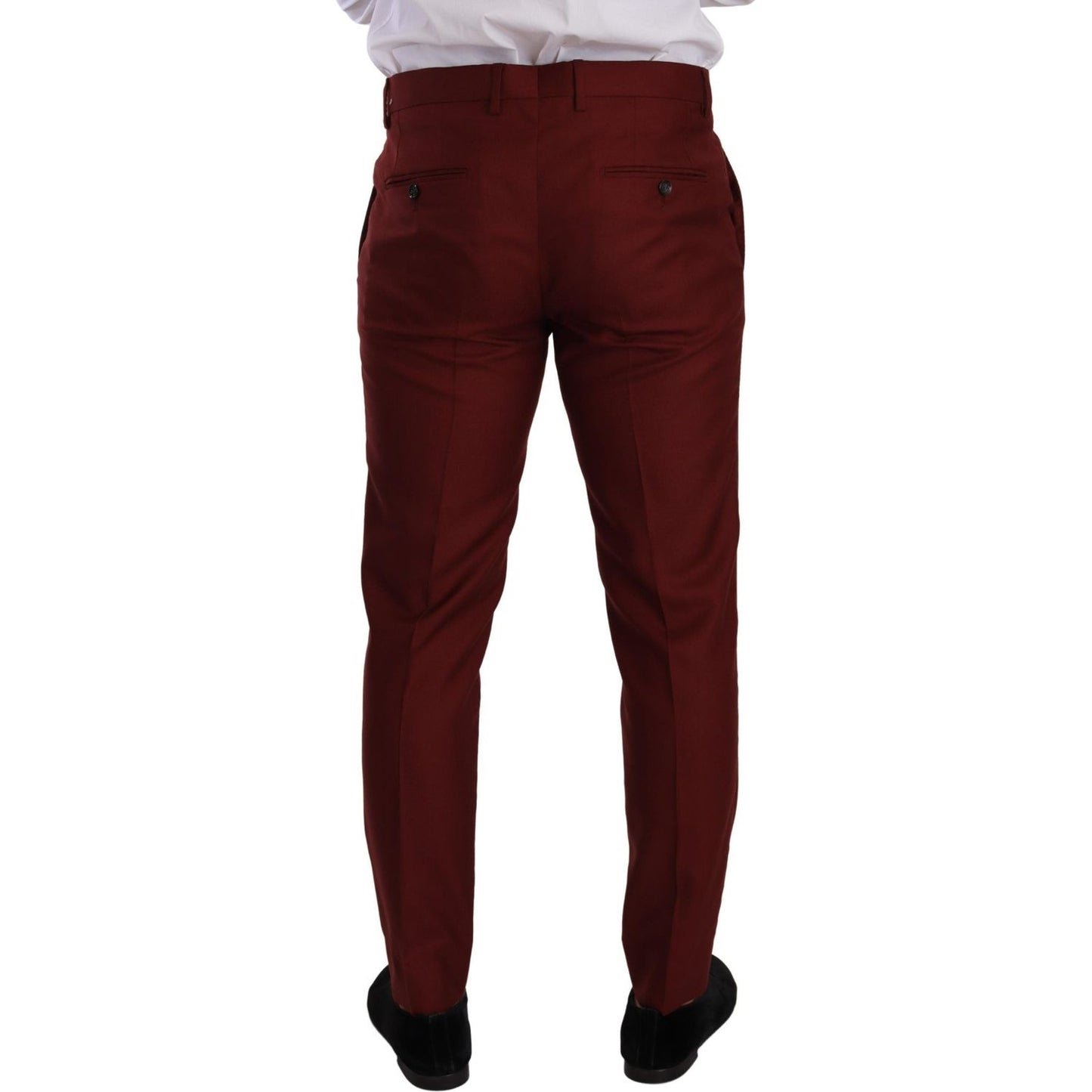 Dolce & Gabbana Elegant Cashmere-Silk Red Dress Pants Dolce & Gabbana