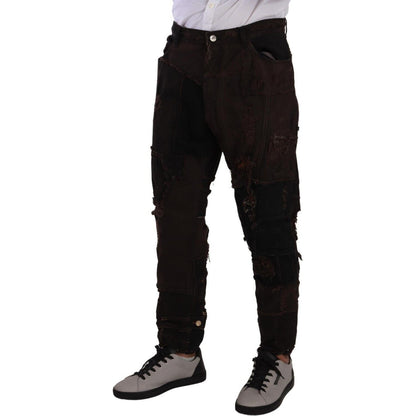Dolce & Gabbana Brown Cotton Distressed Regular Denim Jeans 1728,67345645728,Brown,Clothing,Dolce & Gabbana,IT48 | M,Jeans & Pants - Men - Clothing,Jeans Denim - Clothing,Material: 98% Cotton 2% Elastane,Men,Men - Clothing,New with tags,Relaxed Fit Jeans