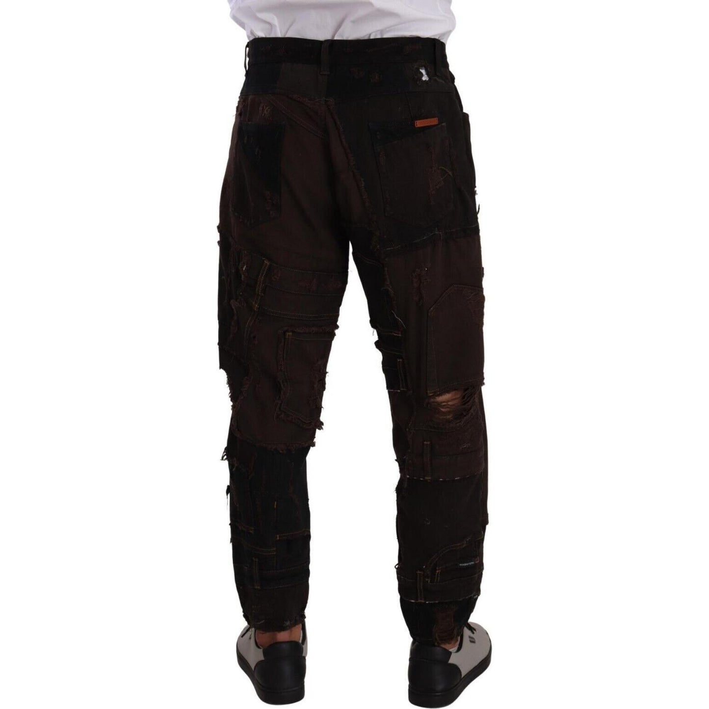 Dolce & Gabbana Brown Cotton Distressed Regular Denim Jeans 1728,67345645728,Brown,Clothing,Dolce & Gabbana,IT48 | M,Jeans & Pants - Men - Clothing,Jeans Denim - Clothing,Material: 98% Cotton 2% Elastane,Men,Men - Clothing,New with tags,Relaxed Fit Jeans