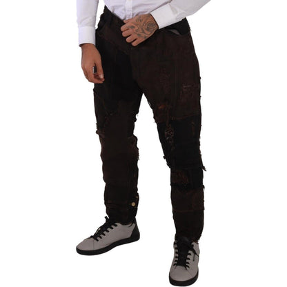 Dolce & Gabbana Brown Cotton Distressed Regular Denim Jeans 1728,67345645728,Brown,Clothing,Dolce & Gabbana,IT48 | M,Jeans & Pants - Men - Clothing,Jeans Denim - Clothing,Material: 98% Cotton 2% Elastane,Men,Men - Clothing,New with tags,Relaxed Fit Jeans
