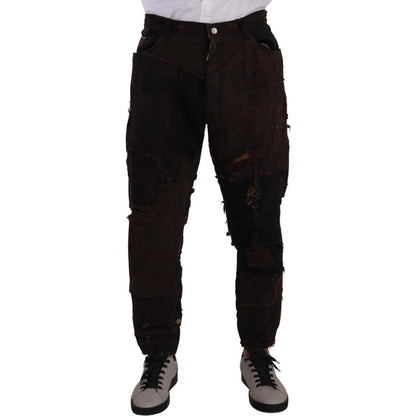Dolce & Gabbana Brown Cotton Distressed Regular Denim Jeans 1728,67345645728,Brown,Clothing,Dolce & Gabbana,IT48 | M,Jeans & Pants - Men - Clothing,Jeans Denim - Clothing,Material: 98% Cotton 2% Elastane,Men,Men - Clothing,New with tags,Relaxed Fit Jeans