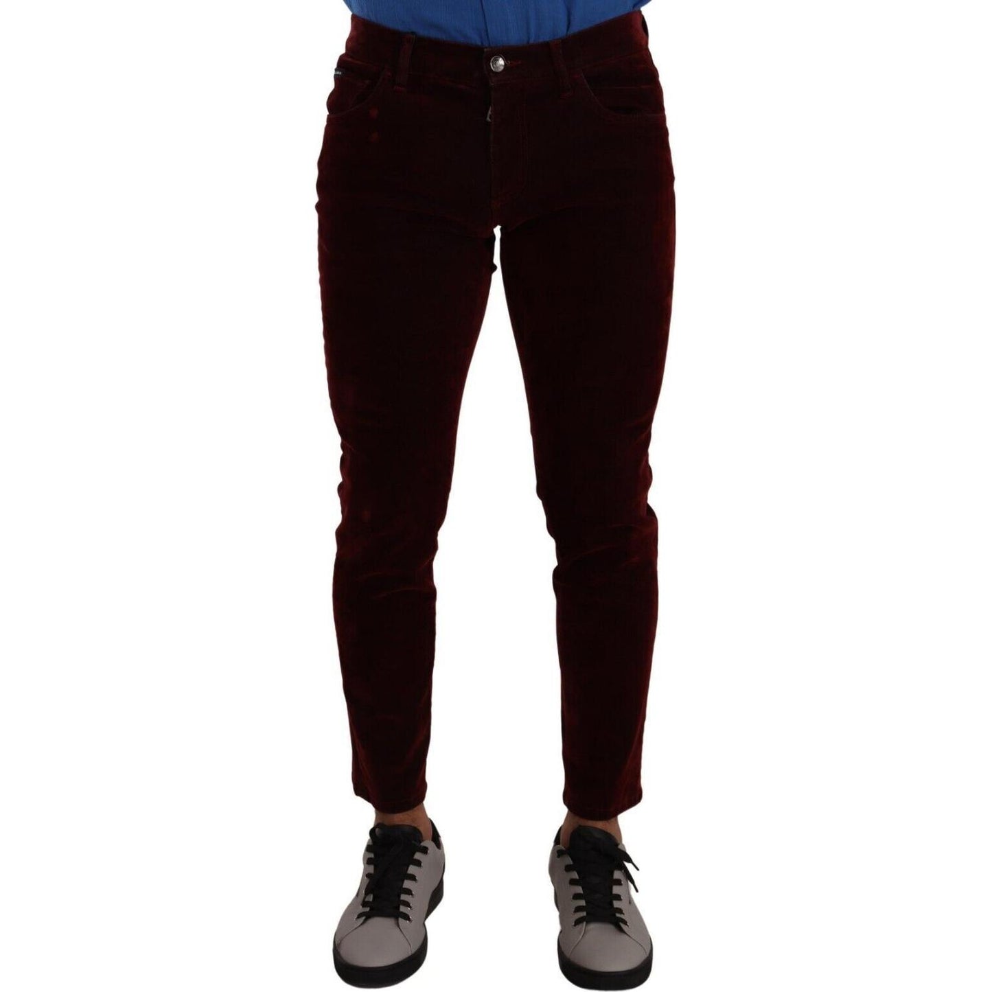 Dolce & Gabbana Bordeaux Slim Fit Skinny Jeans Dolce & Gabbana