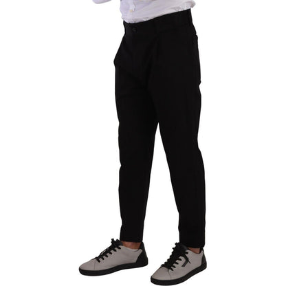 Dolce & Gabbana Black Cotton Stretch Chinos Trouser Jeans