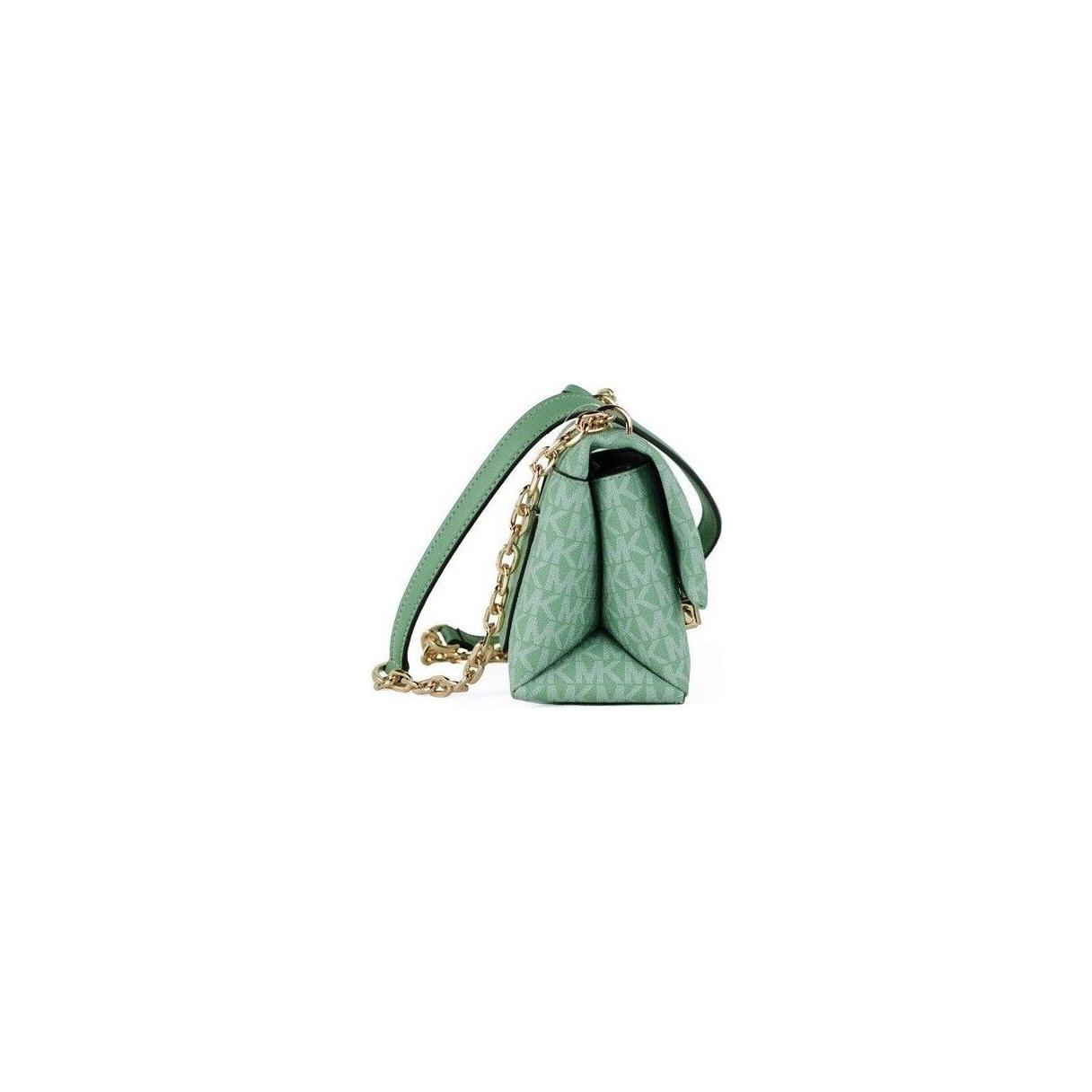 Michael Kors Cece Small Sea Green Signature PVC Convertible Flap Crossbody Bag Michael Kors