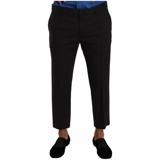 Dolce & Gabbana Elegant Cropped Wool Stretch Pants Dolce & Gabbana