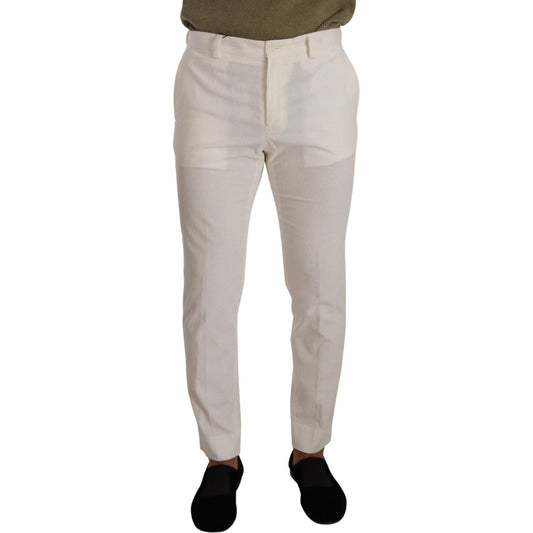 Dolce & Gabbana White Cotton Skinny Corduroy Trouser Pants 1728,67345645728,Clothing,Dolce & Gabbana,IT48 | M,Jeans & Pants - Men - Clothing,Material: 100% Cotton Corduroy,Men,Men - Clothing,New with tags,Pants - Clothing,Skinny Pants - Pants - Clothing,W