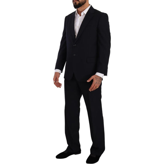 Domenico Tagliente Exquisite Blue Two-Piece Suit with Deconstructed Blazer Domenico Tagliente