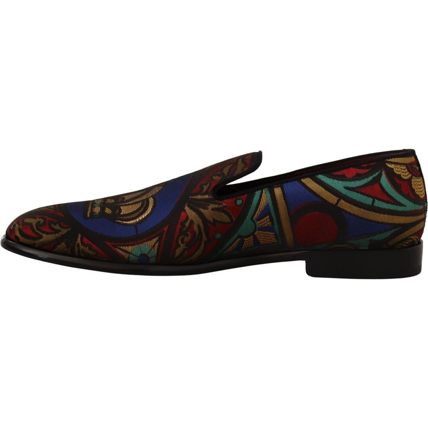 Dolce & Gabbana Multicolor Jacquard Slide-On Loafer Slippers Dolce & Gabbana