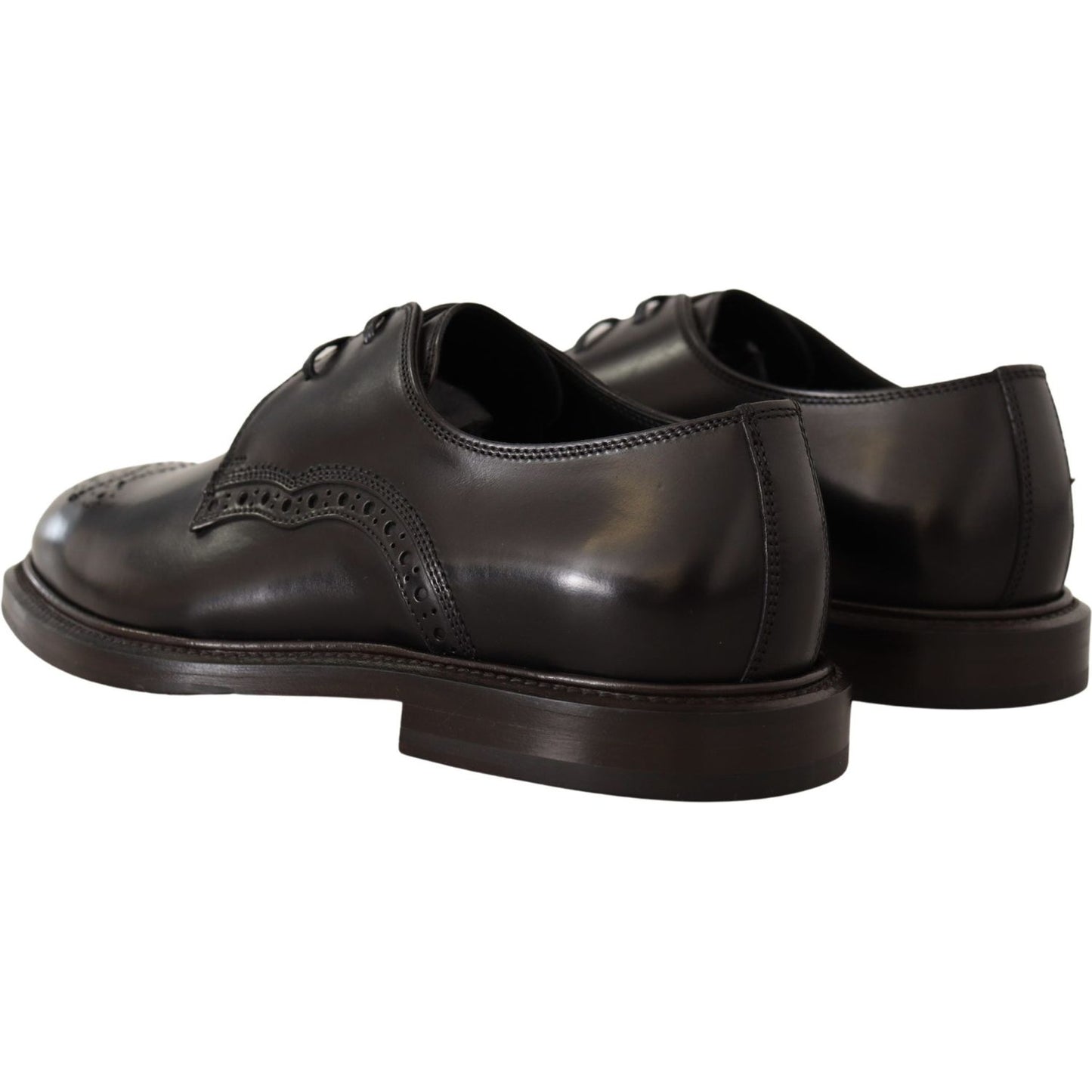 Dolce & Gabbana Black Leather Dress Formal Derby Shoes