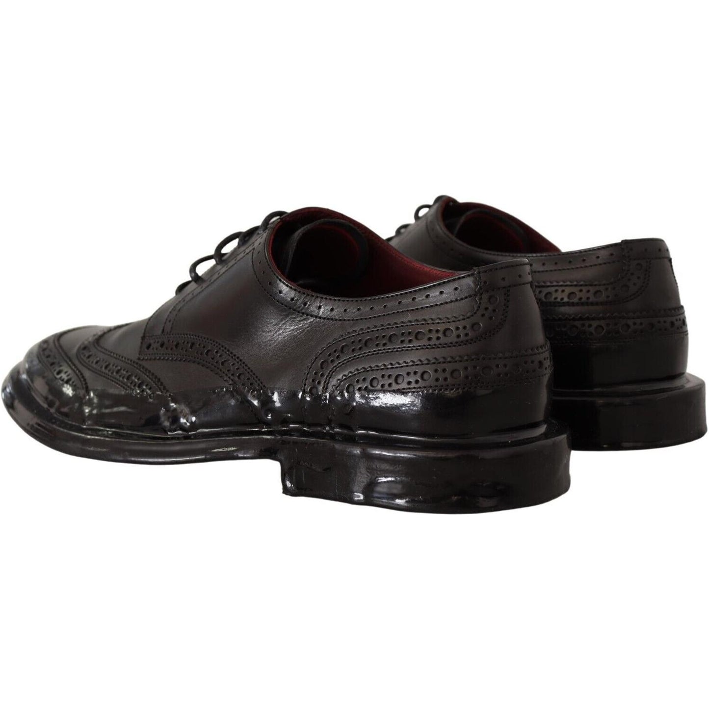 Dolce & Gabbana Elegant Calfskin Derby Oxford Wingtips Dolce & Gabbana