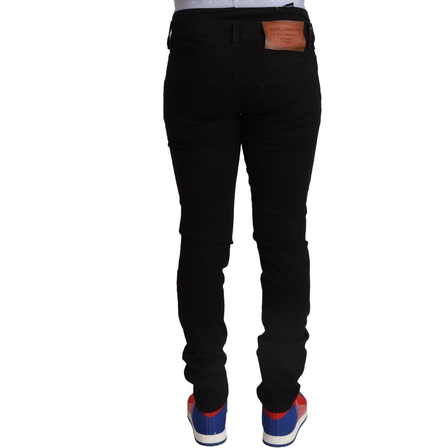 Dolce & Gabbana Elegant Slim Fit Black Denim Jeans Dolce & Gabbana