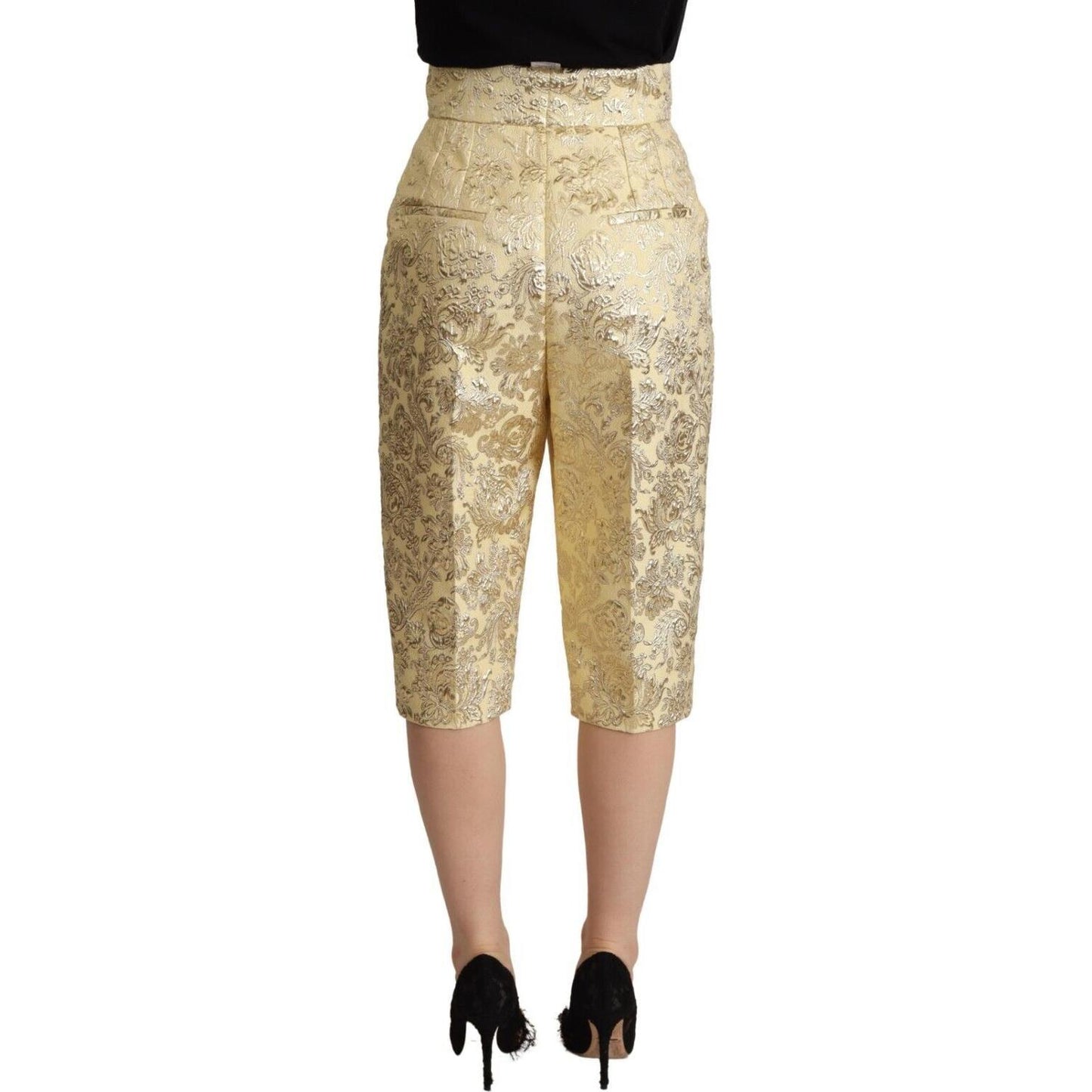 Dolce & Gabbana Elegant Beige High-Waisted Cropped Pants Dolce & Gabbana