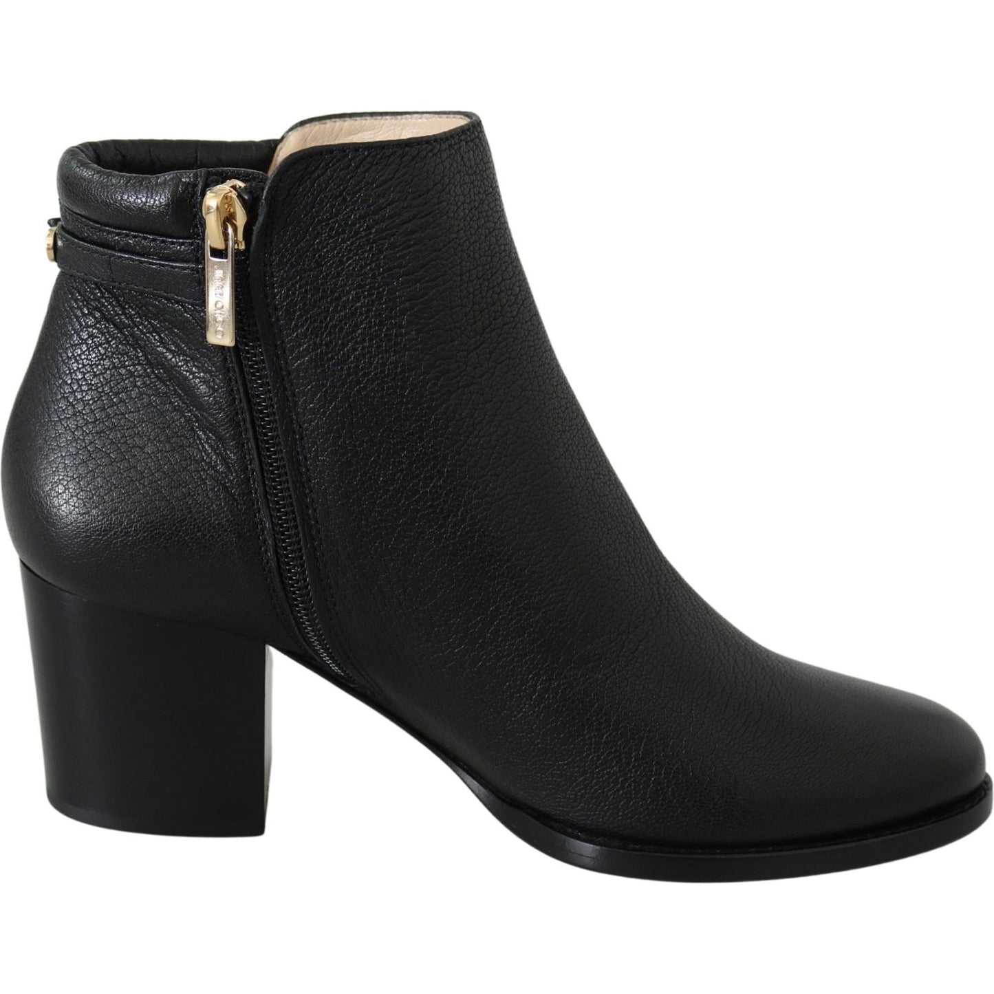 Jimmy Choo Elegant Black Leather Heeled Boots Jimmy Choo