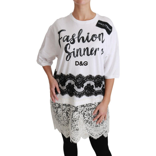 Dolce & Gabbana Chic DG Fashion Sinners Oversized Tee Dolce & Gabbana