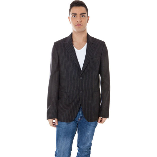 Calvin Klein Gray Wool Men Jacket Calvin Klein