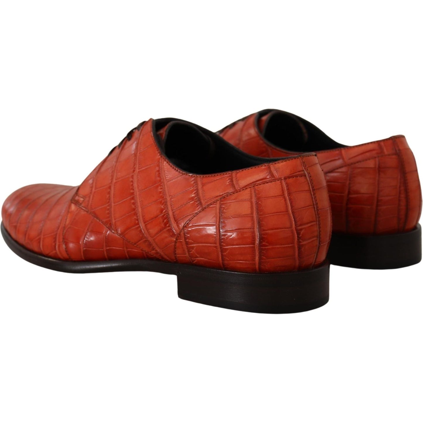 Dolce & Gabbana Exquisite Exotic Croc Leather Lace-Up Dress Shoes Dolce & Gabbana