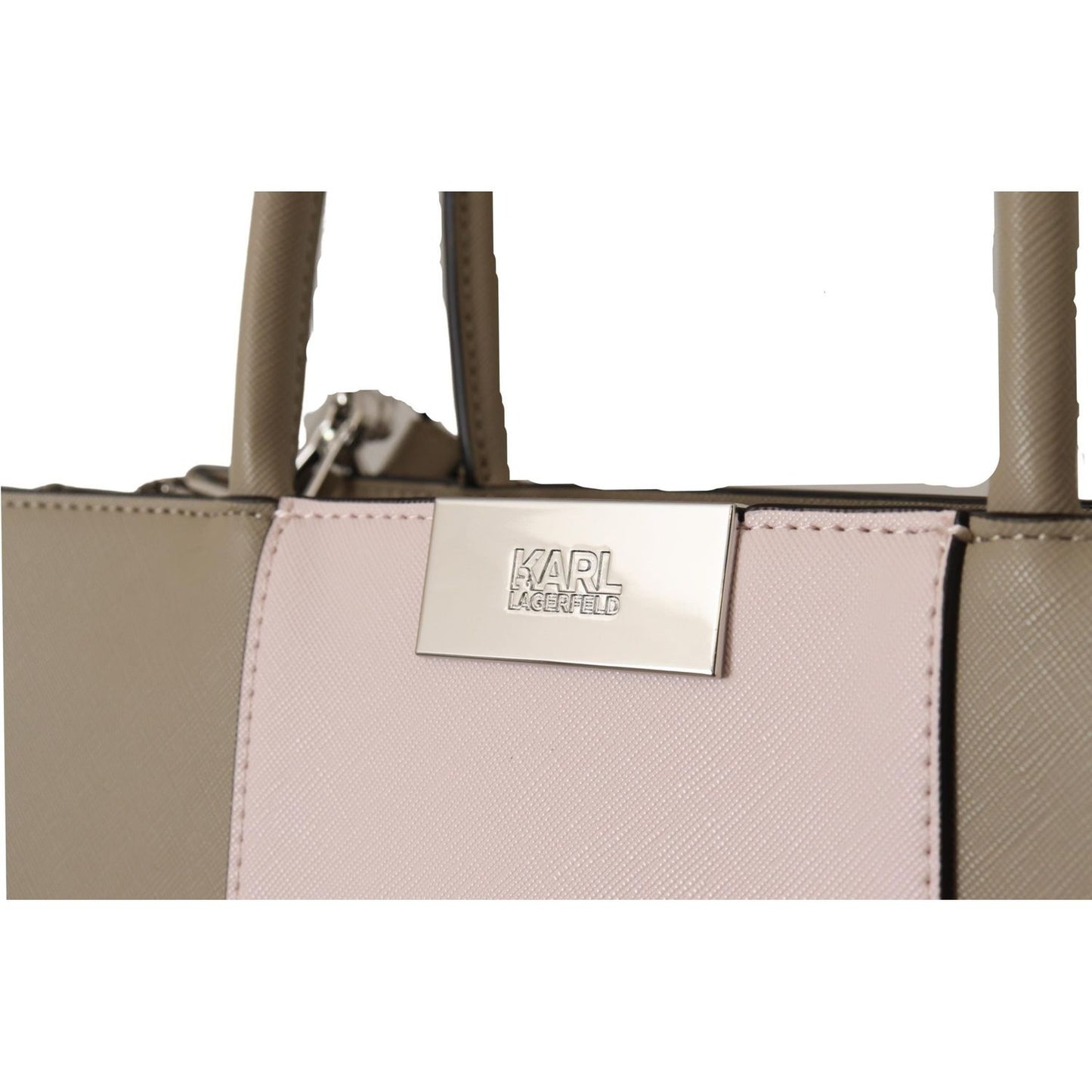 Karl Lagerfeld Sage Green Polyurethane Tote Shoulder Bag
