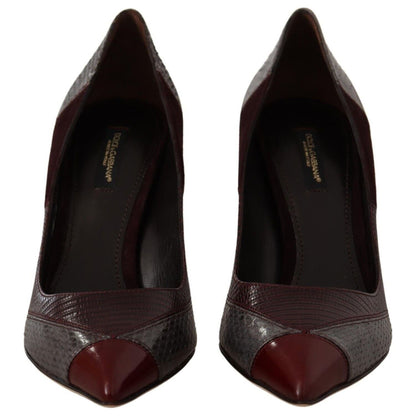 Dolce & Gabbana Multicolor Exotic Leather Heels Pumps Shoes