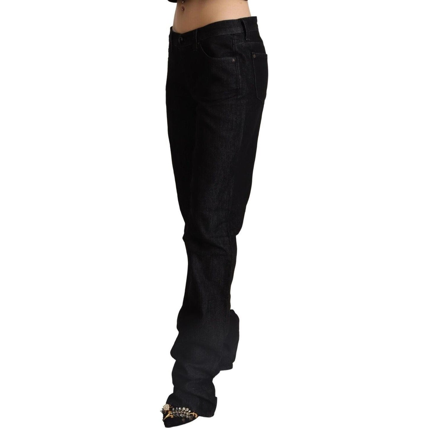 Ermanno Scervino Chic Straight Cut Low Waist Jeans Ermanno Scervino