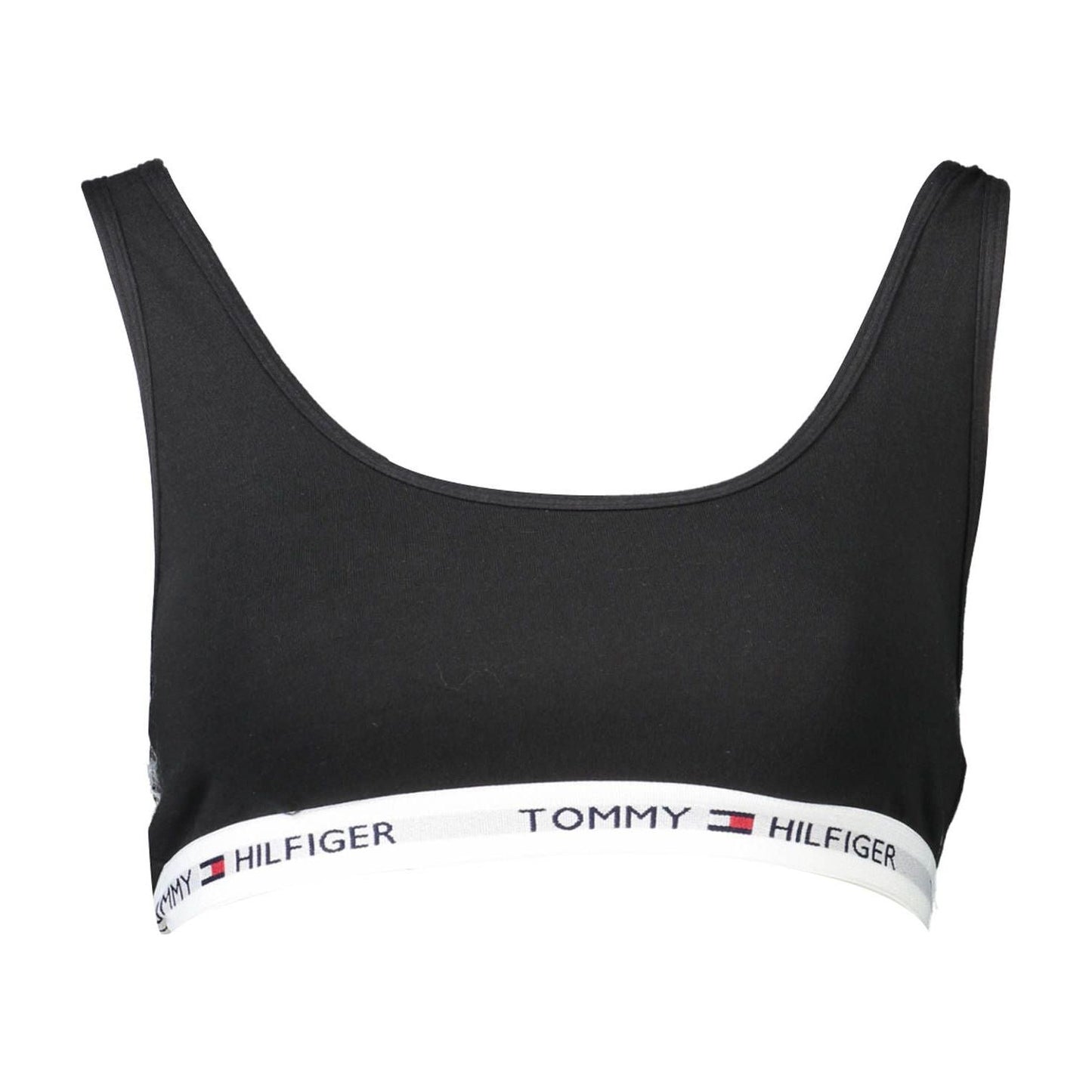 Tommy Hilfiger Black Cotton Women Sports Bra Tommy Hilfiger