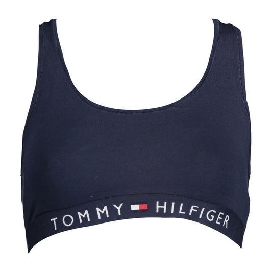 Tommy Hilfiger Blue Cotton Women Sports Bra Tommy Hilfiger