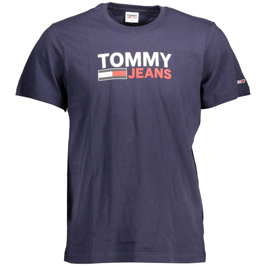 Tommy Hilfiger Blue Cotton Men T-Shirt Tommy Hilfiger