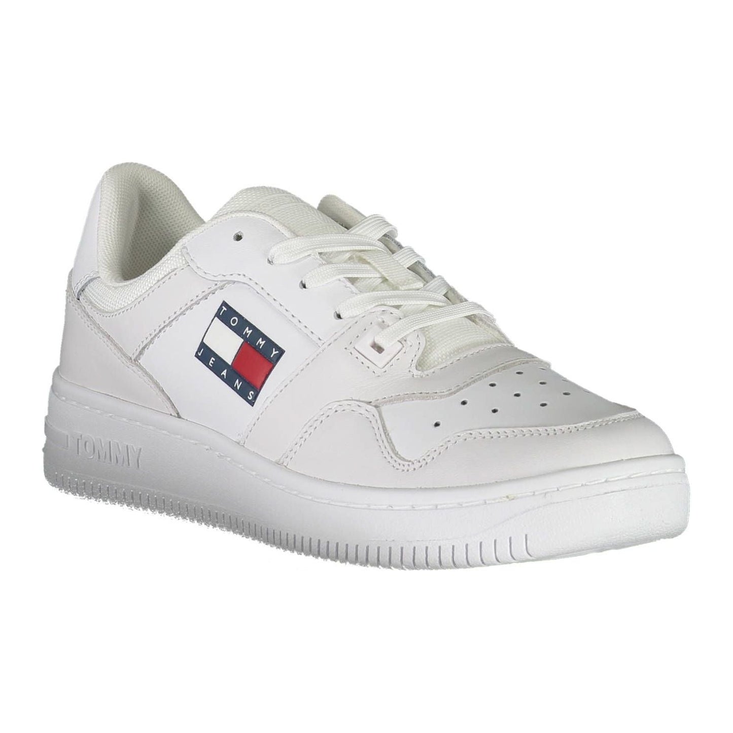 Tommy Hilfiger White Leather Men Sneaker Tommy Hilfiger