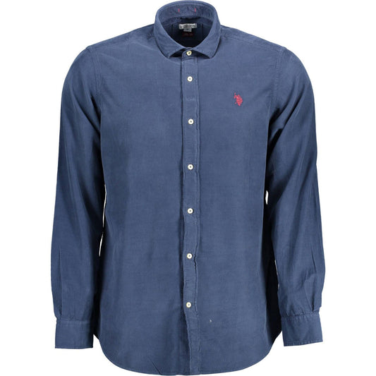 U.S. POLO ASSN. Blue Cotton Men Shirt U.S. POLO ASSN.