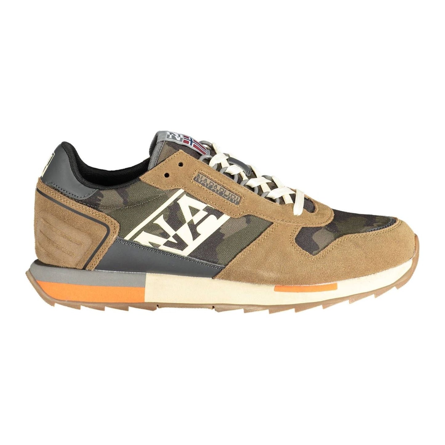 Napapijri Beige Leather Men Sneaker Napapijri