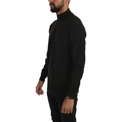 MILA SCHÖN Brown Turtle Neck Pullover Wool Sweater 1728,67345645728,Brown,Clothing,IT52 | XL,Material: 100% Virgin Wool,Men,Men - Clothing,MILA SCHÖN,New with tags,Sweaters - Clothing,Sweaters - Men - Clothing,Sweatshirts - Sweaters - Clothing