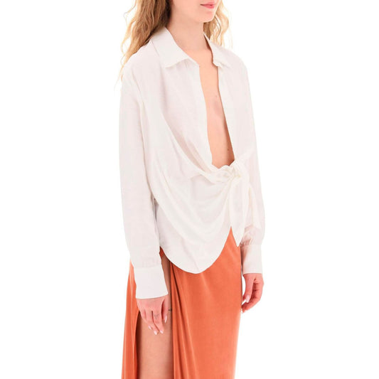 Jacquemus 'la chemise bahia' draped blouse Topwear Jacquemus