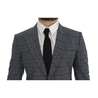 Dolce & Gabbana Blue Checkered Slim Fit Blazer Jacket 1728,67345645728,Blazers - Men - Clothing,Blazers - Suits & Blazers - Clothing,Blue,Clothing,Dolce & Gabbana,IT44 | XS,Material: 100% Cotton,Men,Men - Clothing,New with tags,Suits & Blazers - Clothing
