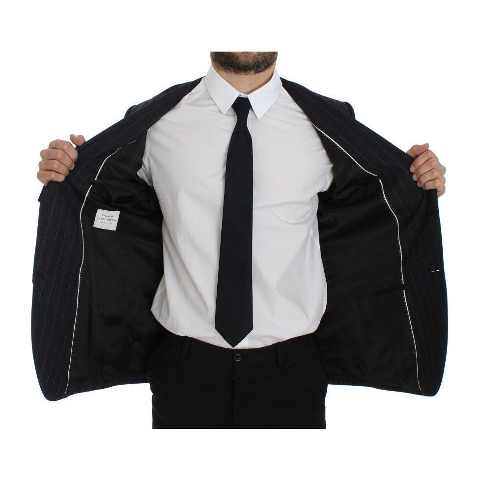 Dolce & Gabbana Gray Striped Slim Fit Wool Blazer 1728,5% Virgin wool,67345645728,Blazers - Men - Clothing,Blazers - Suits & Blazers - Clothing,Clothing,Dolce & Gabbana,Gray,IT50 | L,Material: 95% Wool,Men,Men - Clothing,New with tags,Suits & Blazers - Cl